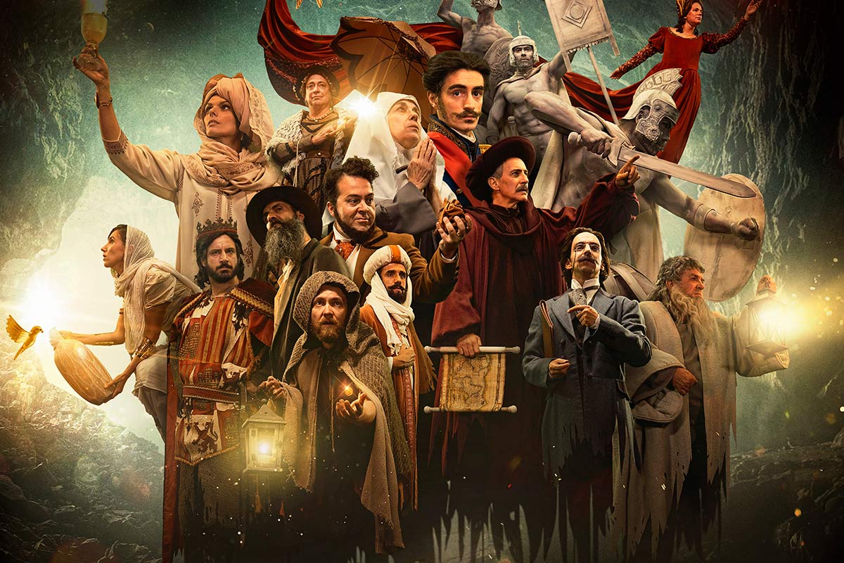 Ilustração com figuras históricas