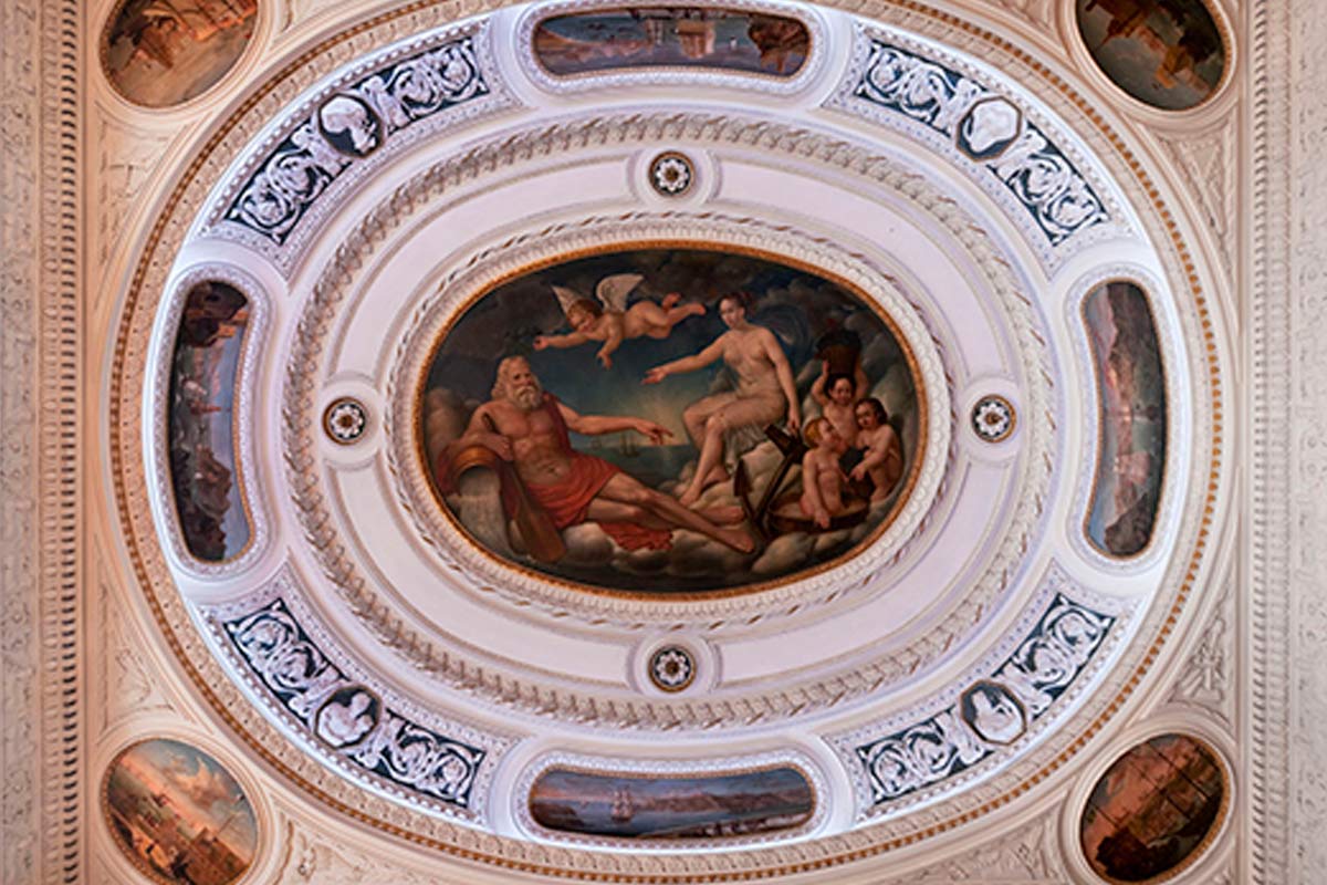  detail of a ceiling fresco 