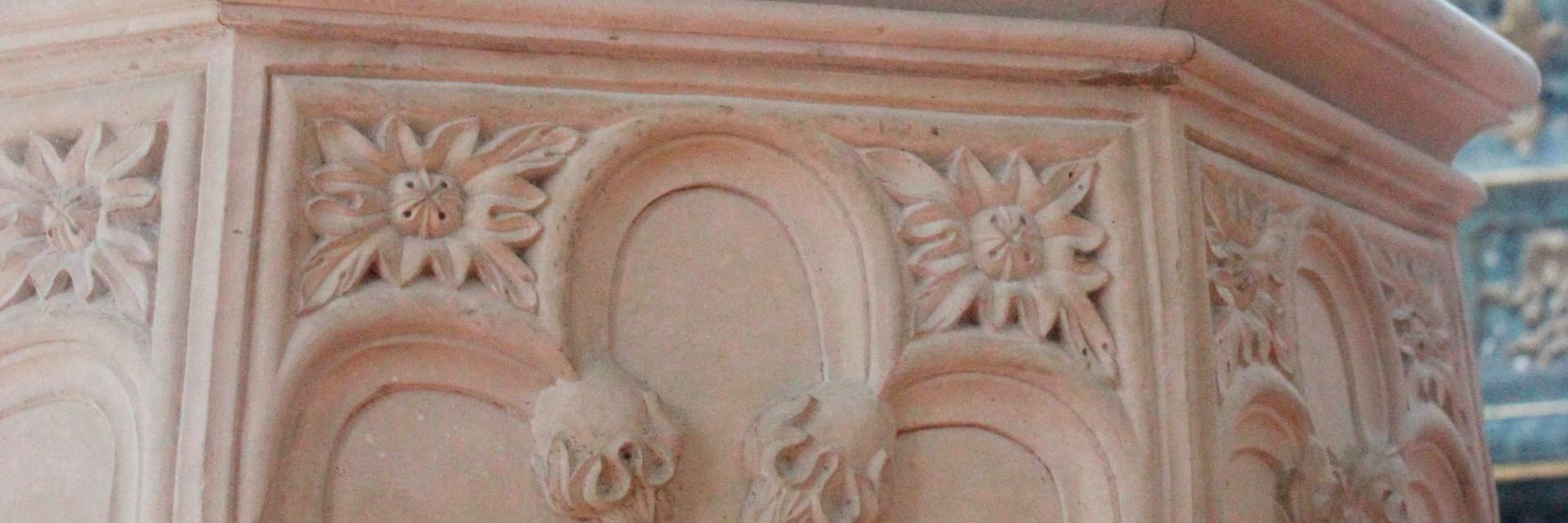 Detalhe de um púlpito na Sé Catedral.