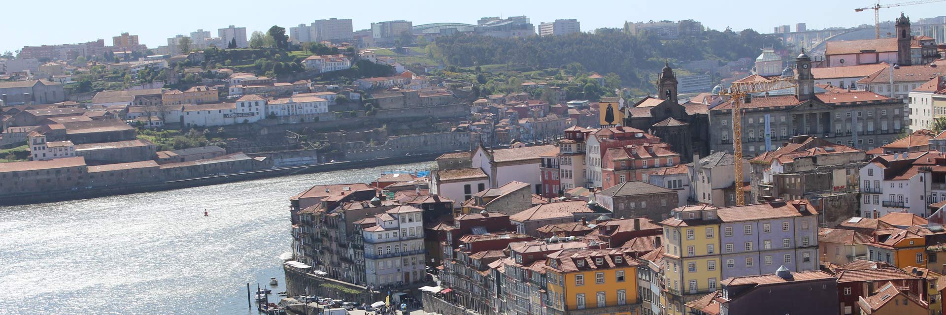 Ribeira district in Porto, located on the banks of the Douro River.