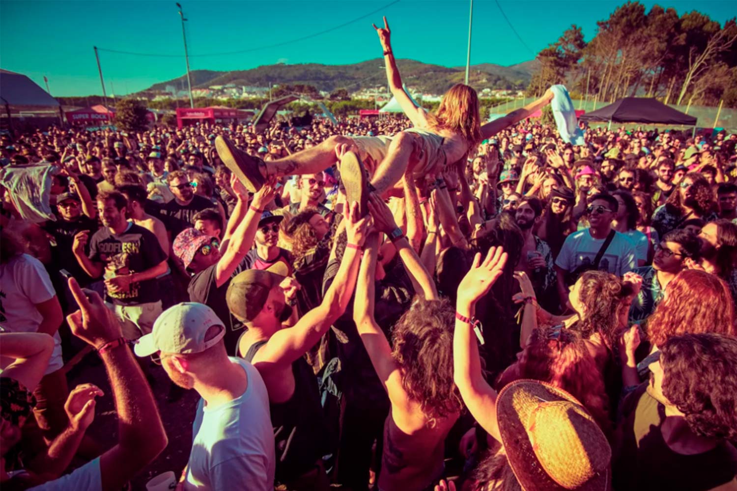 Picture of people watching a concert.