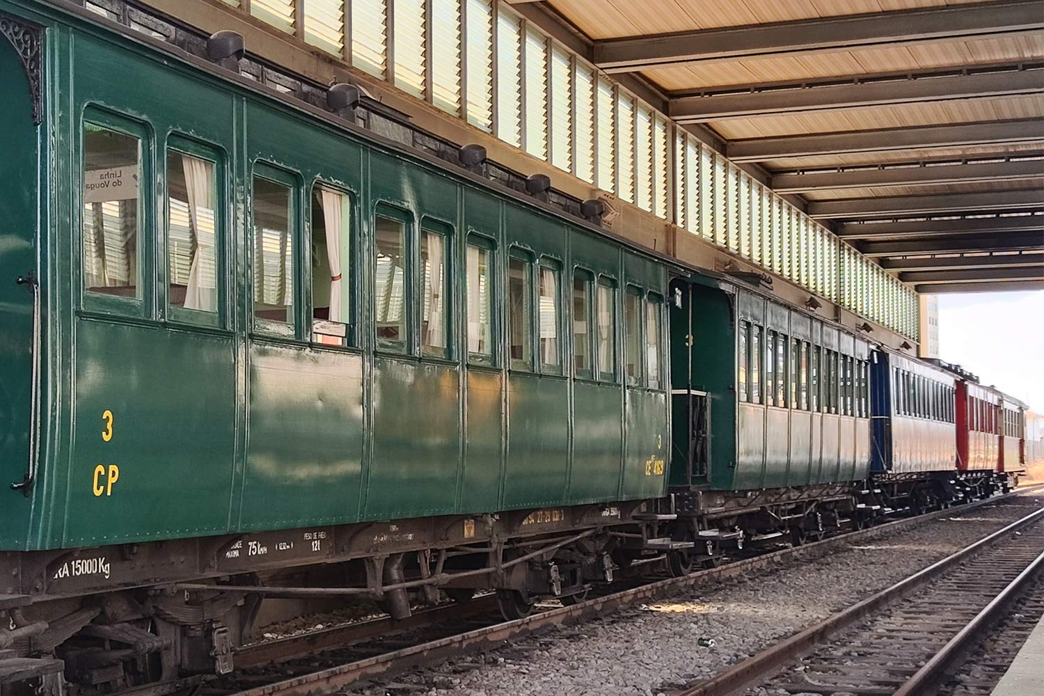 Narrow gauge passenger coaches of the Vouga Historical Train.