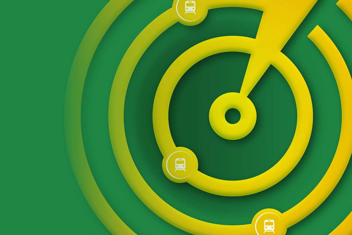 Green circular shapes, like targets.