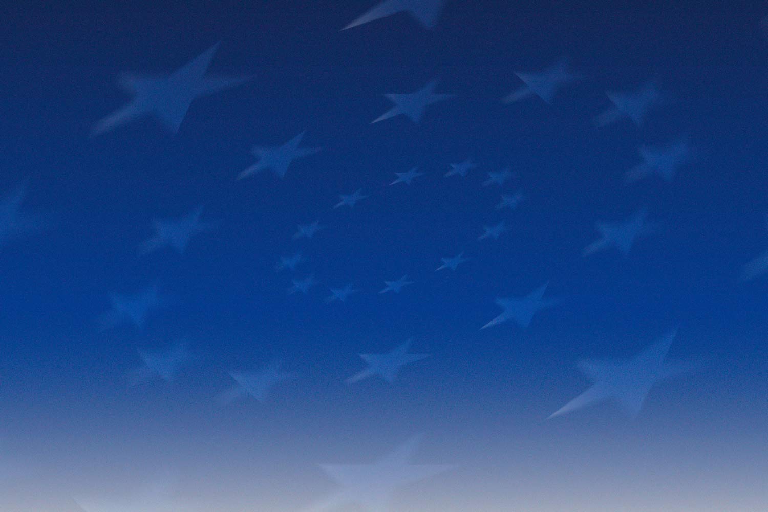 Imagem com grafismo em tons de azul e com estrelas.