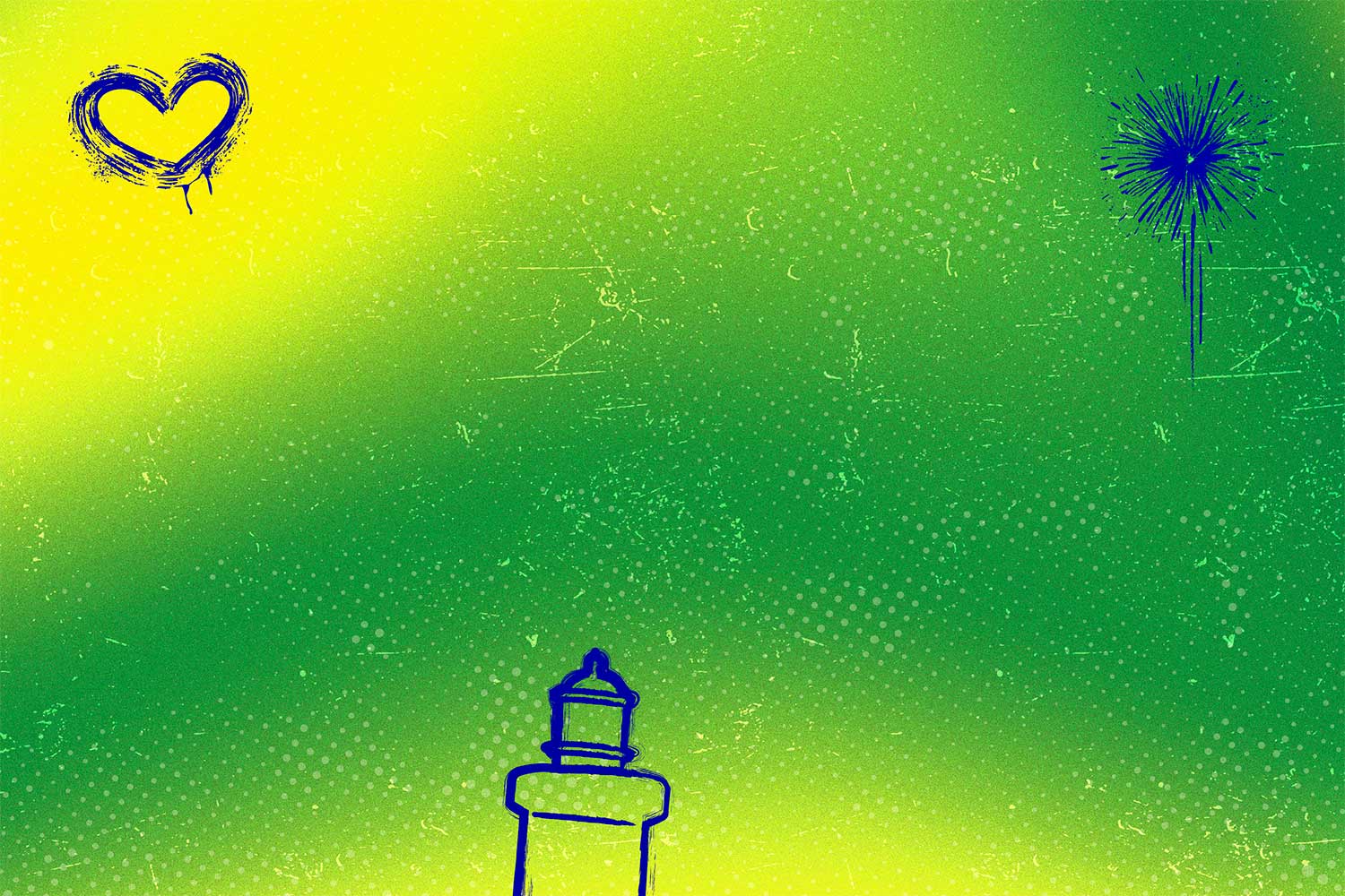 Imagem a cores, com elementos gráficos a azul, verde e amarelo.