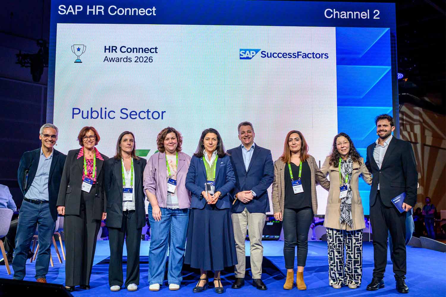 Premiados no palco do evento SAP HR Connect